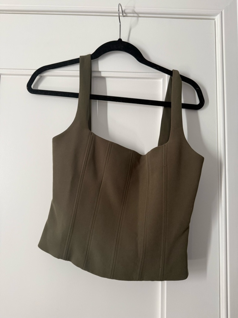 Olive Green Structured Tank Top